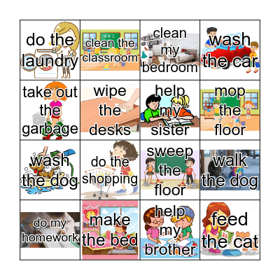 CHORES Bingo Card