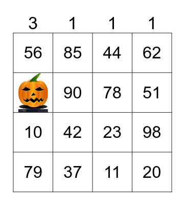 HALLOWEEN Bingo Card