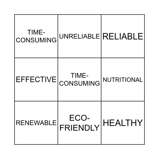 BINGO Card