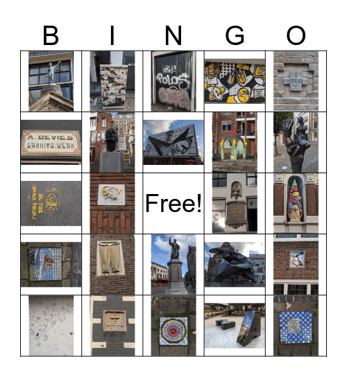 Haarlem Walk Street Art BINGO Card