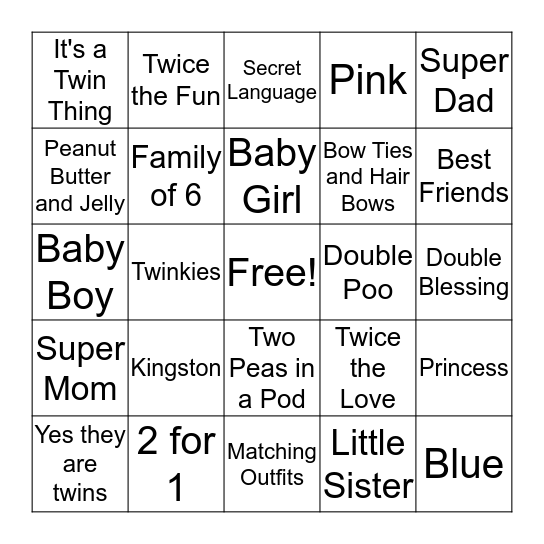 TWIN BINGO Card