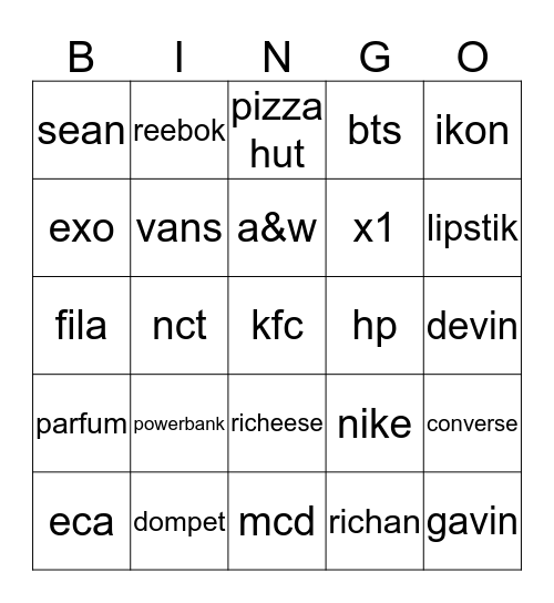 SEUNGYOUN's WIFE Bingo Card