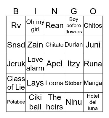 Bingo Card