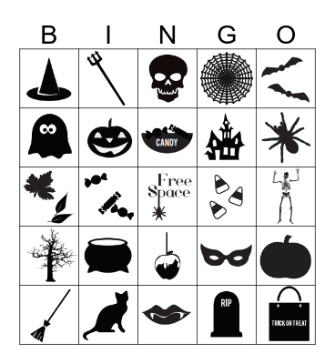Spooky Bingo Card