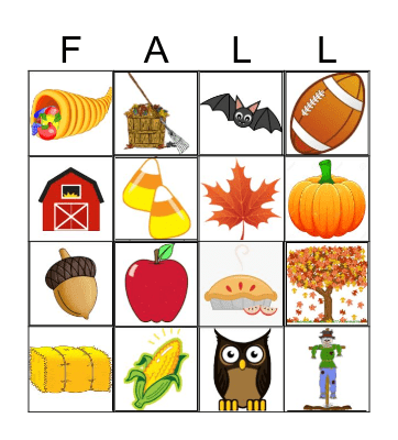 FALL Bingo Card