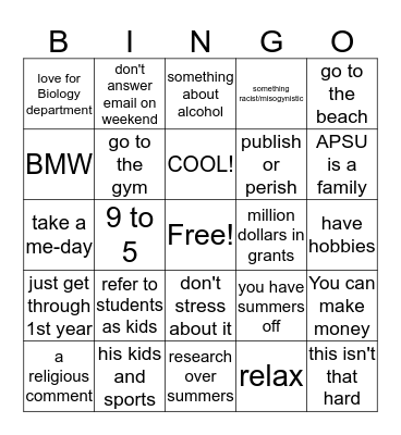 Danny McBride words of wisdom Bingo Card