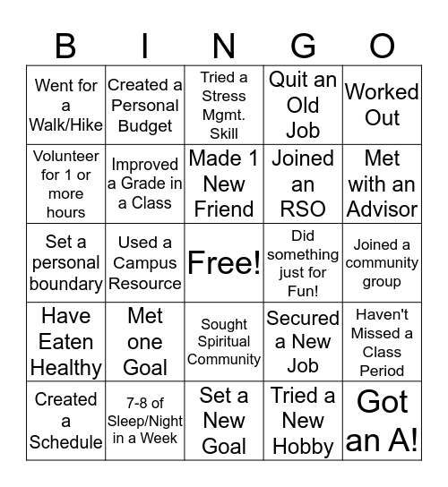 BINGO Card