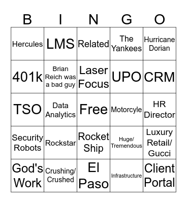 Brosnan Town Hall Bingo Card