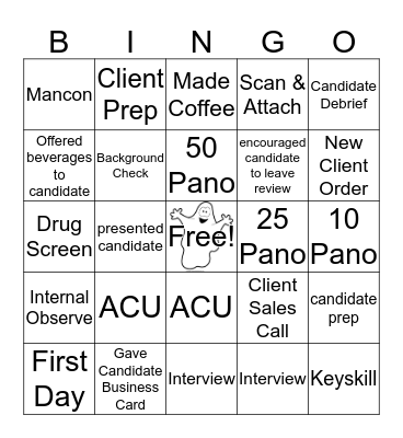 Halloween Bingo  Bingo Card