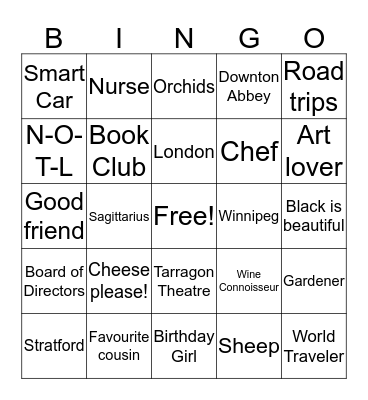 ELLEN, THIS IS YOUR LIFE  Bingo Card