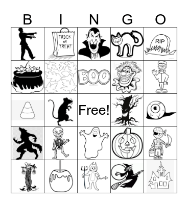 Halloween Bingo Card