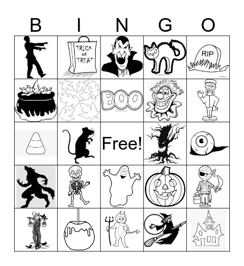 Halloween Bingo Card