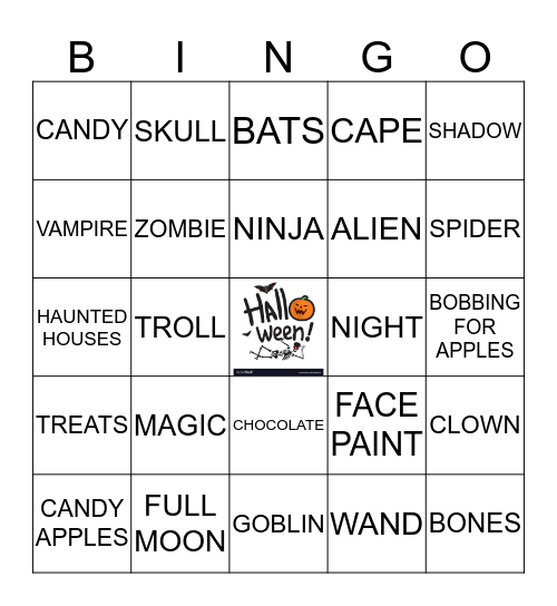 Spooky Bingo Card