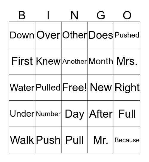 Wilson Bingo AnderSull Bingo Card