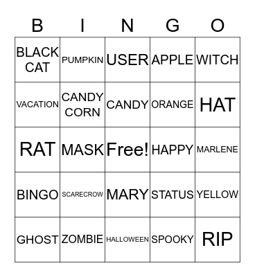 FLEETOWEEN BINGO Card