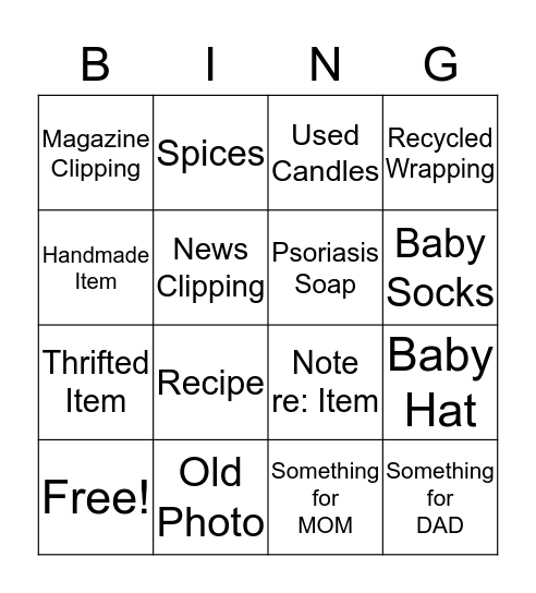 Box from Steph Bingo Card