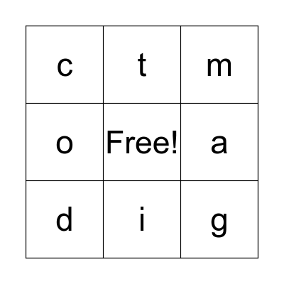 Alphabet Bingo Card