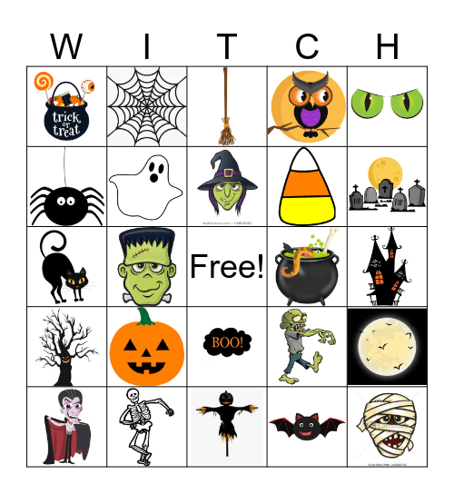 WITCH-O Bingo Card