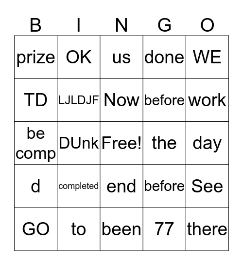 Personal Finance Bingo Card