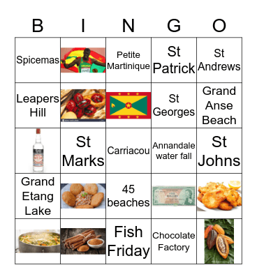 Grenada  Bingo Card