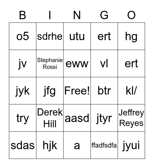 Baby Bingo Card