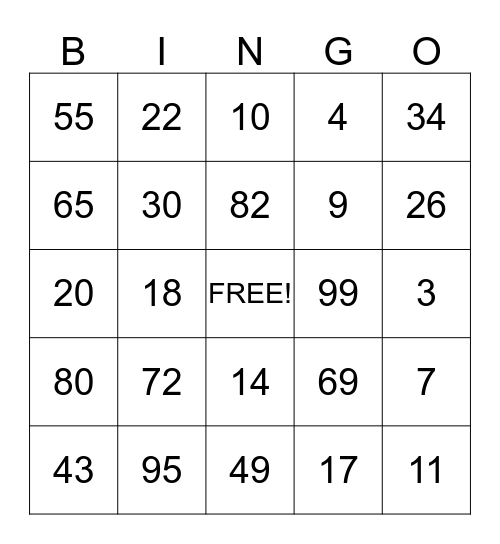 Amat's Family Bingo Card