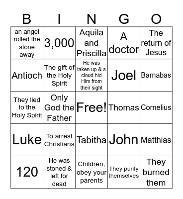 JBQ MATCH #2 Bingo Card