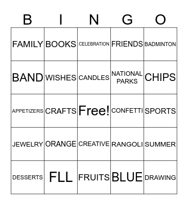 Ashna and Riya 's 16th Birthday Bingo Card