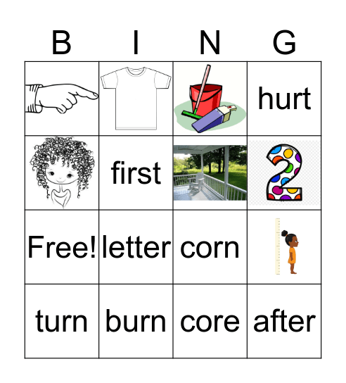 Spelling Bingo Card