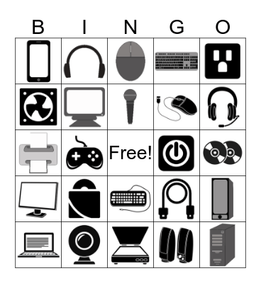 Computer Parts Bingo Card