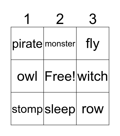 Happy Halloween Bingo Card