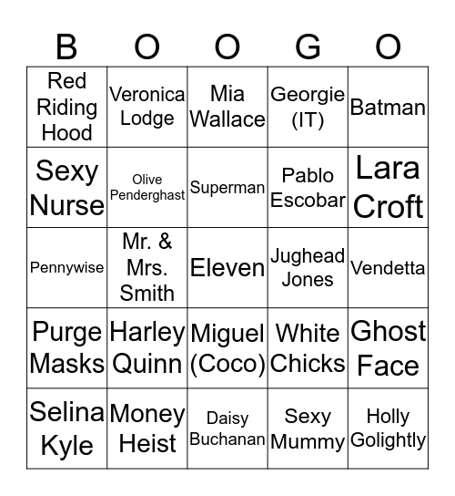 BOOgo Bingo Card