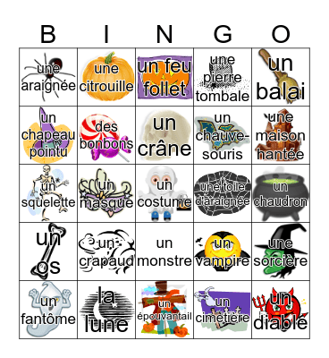 Halloween Bingo Card