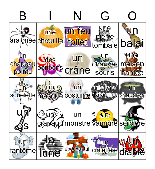 Halloween Bingo Card