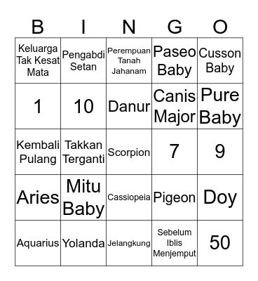 PERSONA ㅡ Séphora.  Bingo Card