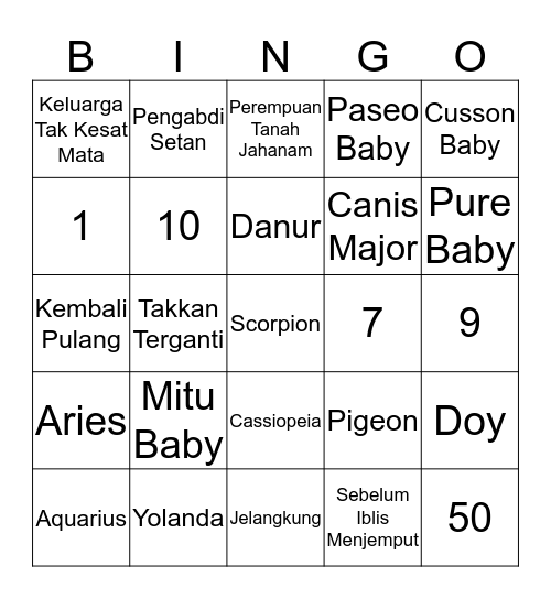 PERSONA ㅡ Séphora.  Bingo Card