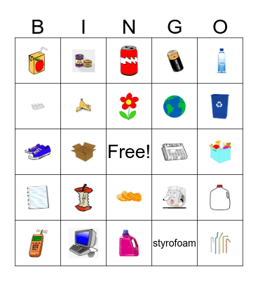 Recycle Bingo Card