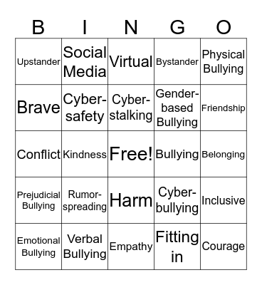 Take A Stand Bingo!  Bingo Card