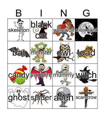 HALLOWEEN Bingo Card