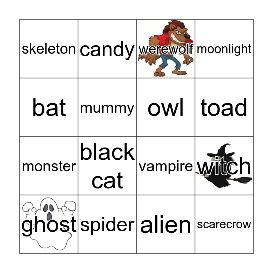 HALLOWEEN Bingo Card