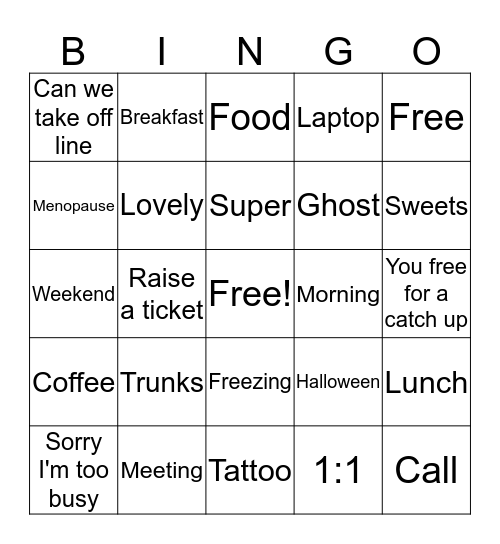 Halloween Bingo in Early Oncology Bingo Card