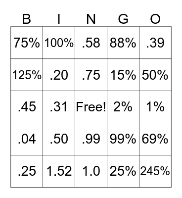 Halloween Math Bingo  Bingo Card