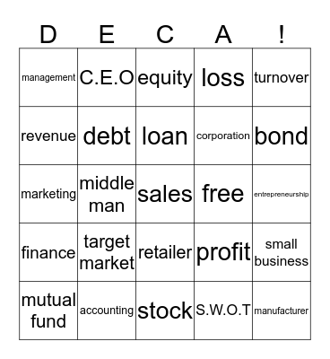 Halloween Business Bingo Card