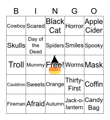 Halloween Bingo Card