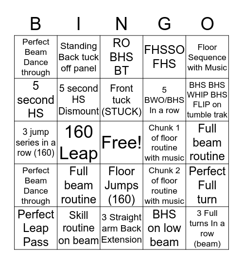 LEVEL 5 SPOOKY TIME Bingo Card