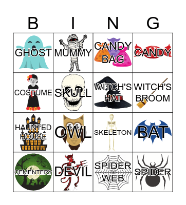 HALLOWEEN  Bingo Card