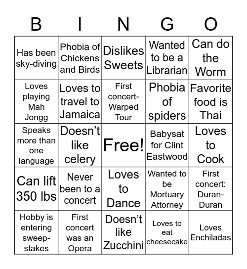 All Hands on Deck 2019 Bingo Card