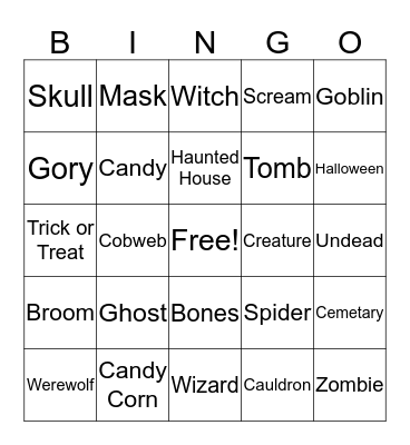 Halloweeeeeeeeeeen! Bingo Card