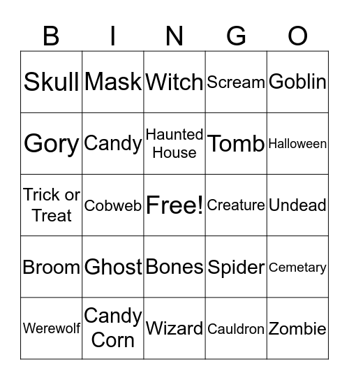 Halloweeeeeeeeeeen! Bingo Card