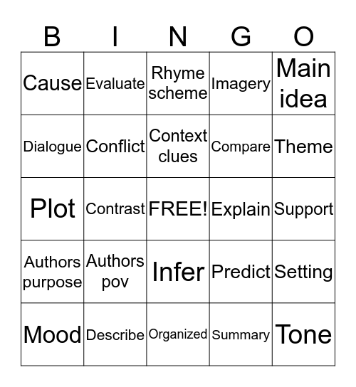 Sal star bingo  Bingo Card